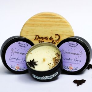 Vela Lavanda e Rosas